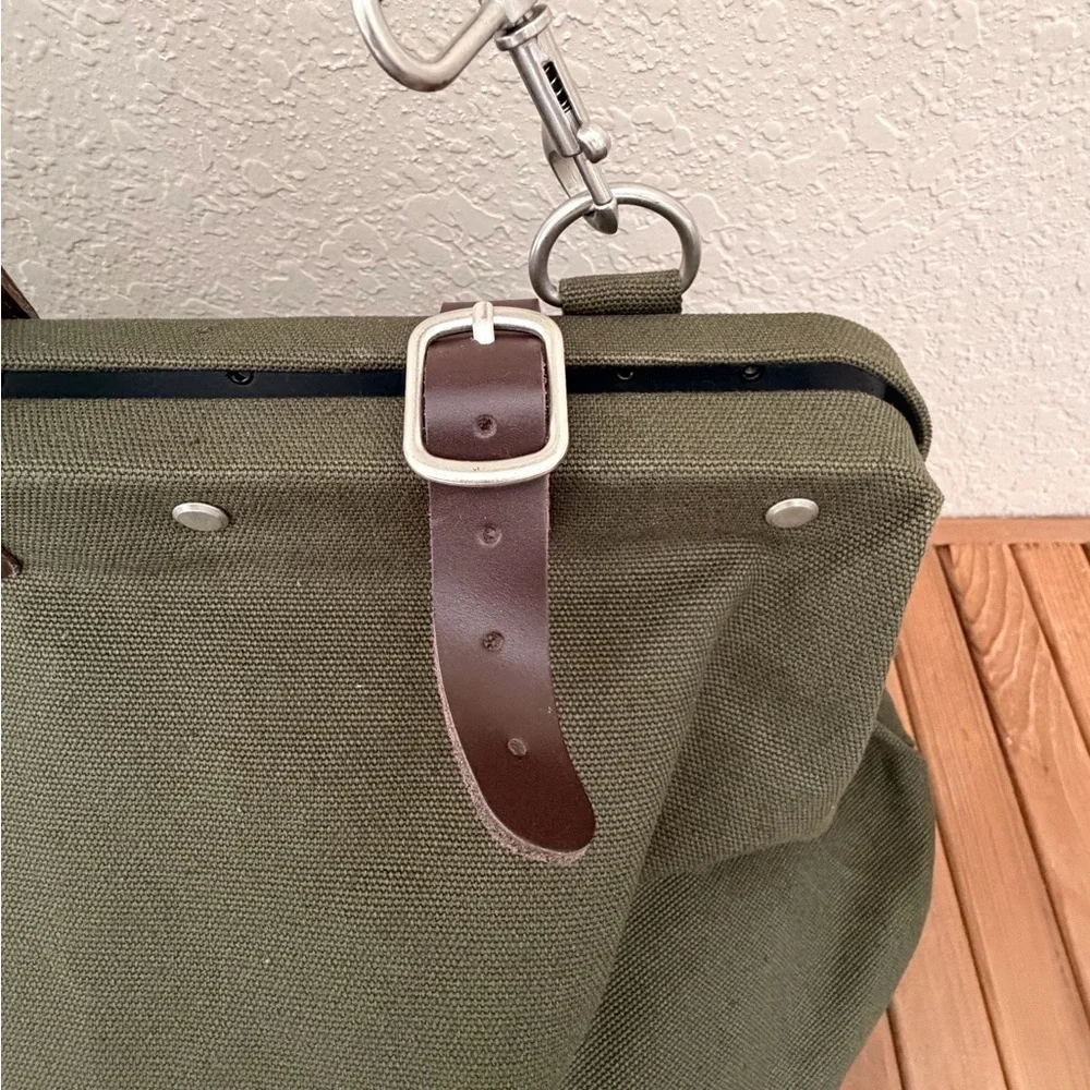 Line of Trade Canvas Weekender Duffle Retro Bag Olive Green